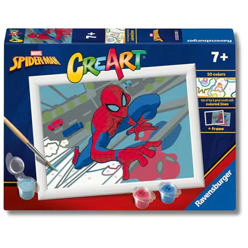 Ravensburger CreArt: Kit Pittura Spiderman per Bambini, Gioco Creativo 7+ Anni