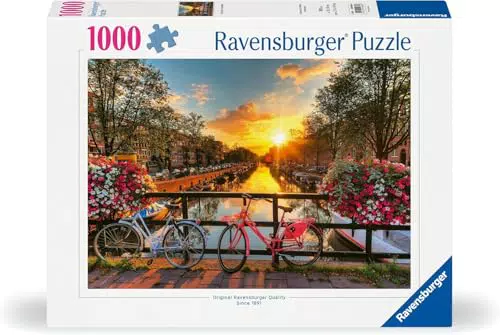 Ravensburger - Puzzle Biciclette Da Amsterdam, Regalo per Adulti e Bambini 14+