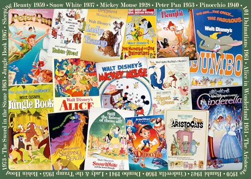 Ravensburger Puzzle Disney Vintage Movie Post - Regalo per Adulti e Bambini