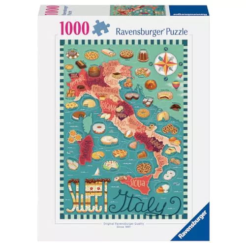 Ravensburger Puzzle Tour del Dolce in Italia 70x50 cm - Regalo per Tutti