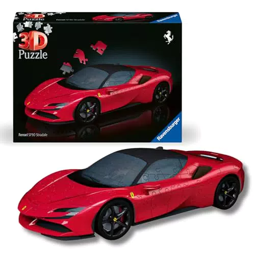 Ravensburger Puzzle 3D Ferrari - Modellini Auto da Costruire per Bambini e Adulti