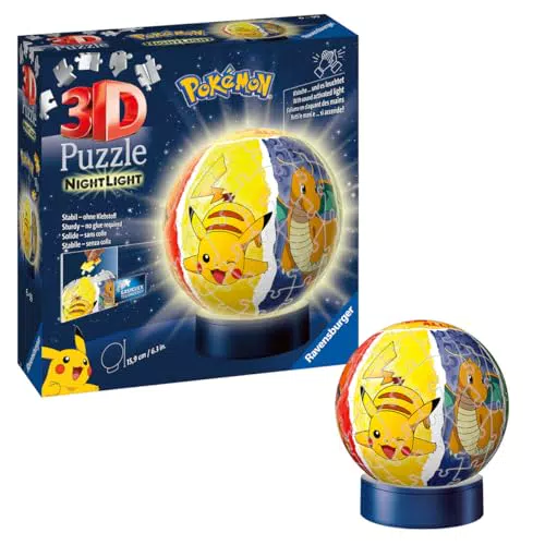 Ravensburger Puzzle 3D Night Lamp Pokémon per Bambini dai 6 Anni