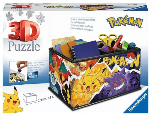 Ravensburger Puzzle 3D Pokémon Storage Box - Regalo ideale per bambini da 8 anni