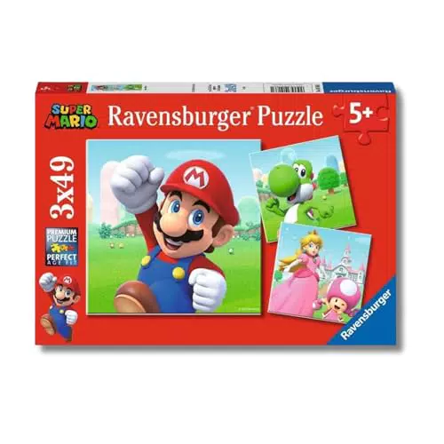 Ravensburger Puzzle Super Mario 3 Pezzi per Bambini dai 5 Anni
