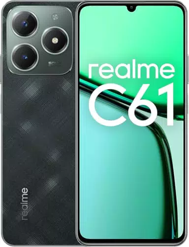 realme C61 Smartphone 4G, 6GB RAM, 256GB, batteria 5000 mAh, fotocamera 50 MP
