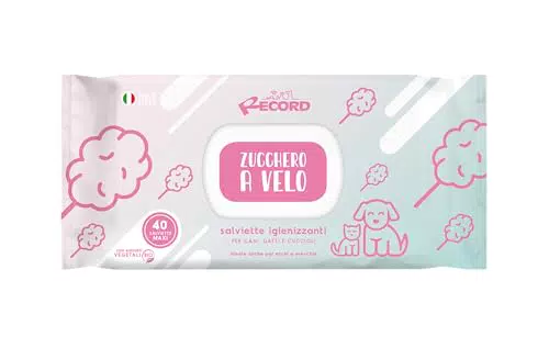 Record Salviette Igienizzanti Umide per Cani e Gatti - Rispettano Cute e PH