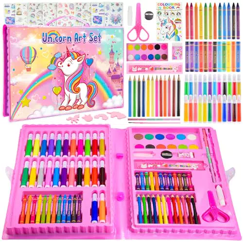 Unicorno - Valigetta Colori e Giochi Creativi per Bambine 4-10 Anni