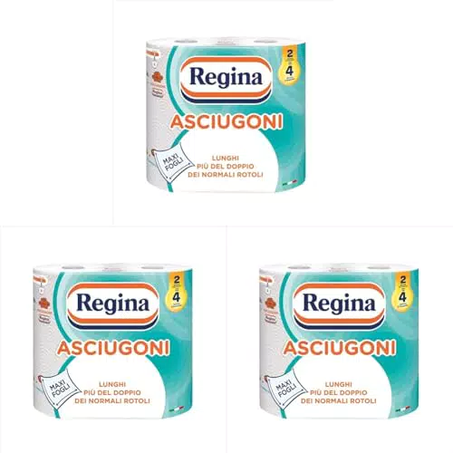 Regina Asciugoni Carta Cucina - Rotoli Maxi Fogli 2 Veli per Uso Quotidiano