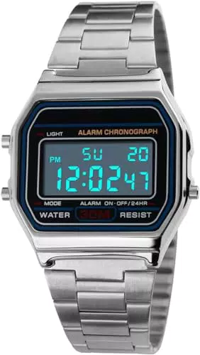 ROSEBEAR Orologio Sportivo Digitale Impermeabile in Acciaio Inossidabile
