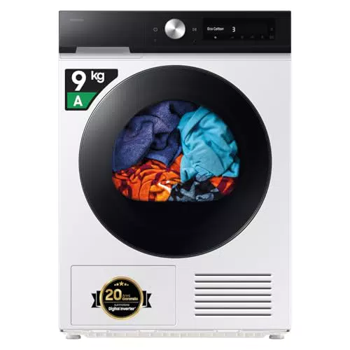 Samsung Asciugatrice Bespoke AI DV90DB7845GE, Pompa di Calore e Wifi
