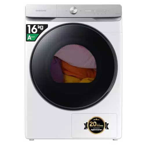 Samsung Asciugatrice DV16DG8600BW, Pompa di Calore, Wifi, AI Dry, Igienizzante
