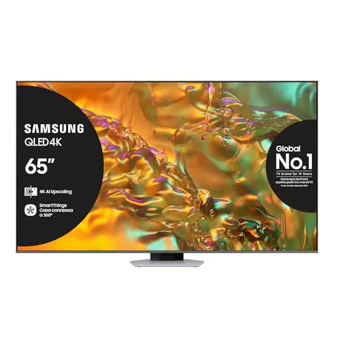 Samsung QE65Q80DAUXZT Smart TV QLED 4K 65", Upscaling AI, Processore NQ4 AI Gen2