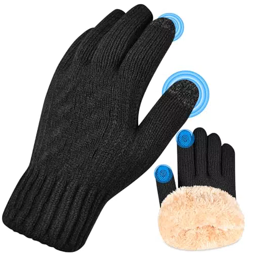 Selbaton Guanti Invernali Caldi con Fodera in Pile per Attività Outdoor