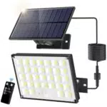SIGRILL Faretto solare per esterni con sensore di movimento e controllo remoto