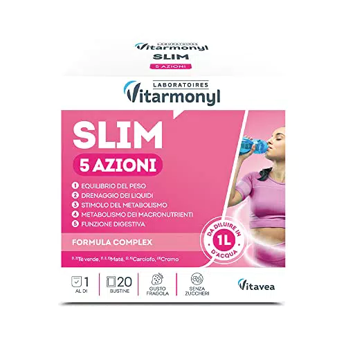 Vitarmonyl Slim 5 Azioni - Integratore Detox e Drenante per Controllo Peso