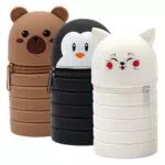 Sporway Astuccio Kawaii 2 in 1 in silicone pieghevole per studenti e adolescenti