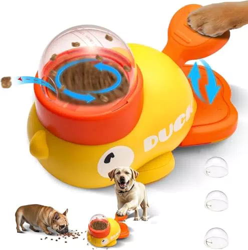 Starnearby Giocattolo Dispenser di Crocchette per Cani - Gioco Interattivo Anatra