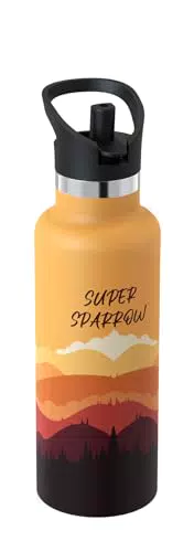 Super Sparrow Borraccia Termica in Acciaio Inox 500ml - Ideale per Sport e Scuola