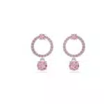 Swarovski Orecchini Pendentivi Attract Taglio Round Placcati Rodio