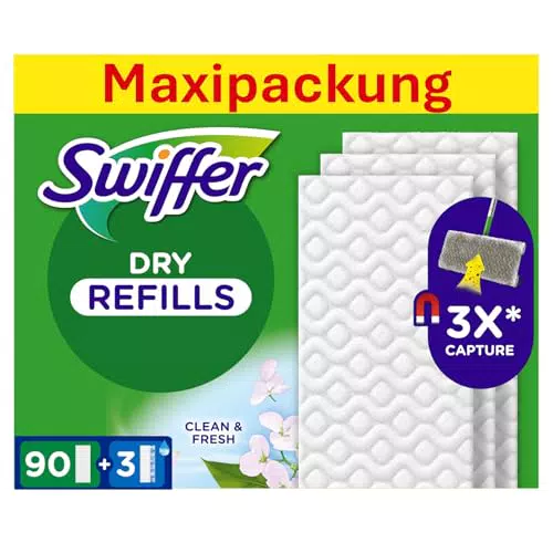 Swiffer Panni Cattura Polvere per Pavimenti e Peli di Animali - Maxi Formato