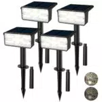 T-SUNUS Faretti Solari da Esterno IP65 Impermeabili con 2 Livelli di Luminosità