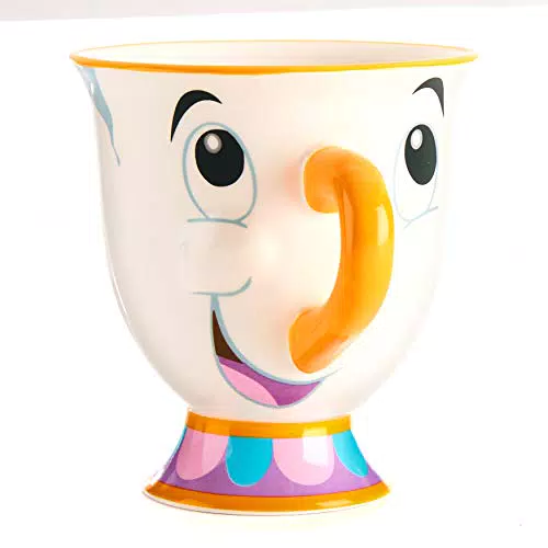Tazza Chip Disney La Bella e la Bestia Dipinta a Mano da Collezione