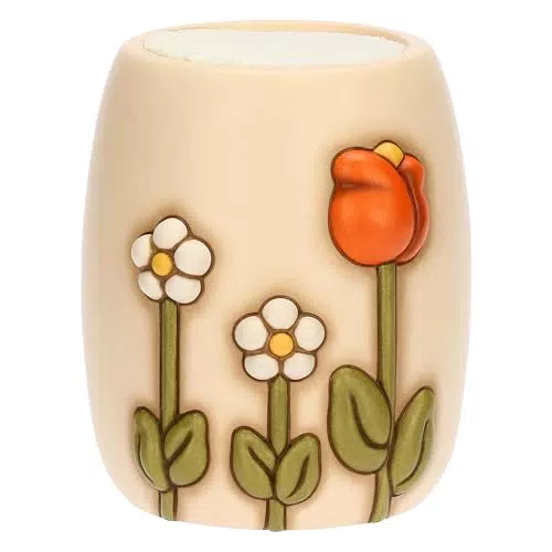 THUN Porta Coltelli in Ceramica Happy Country per Cucina e Accessori Casa