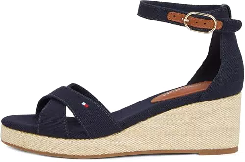 Tommy Hilfiger Espadrillas Zeppa Criss-Cros Mid Wedge Donna