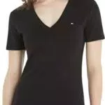 Tommy Hilfiger Slim Cody Top in Maglia a Maniche Corte per Donna