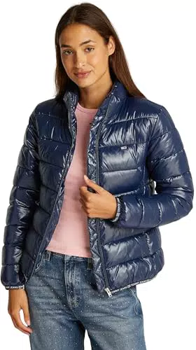 Tommy Jeans Donna Piumino Essential Tape Lucido, Rosa