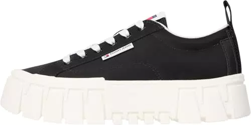 Tommy Jeans Sneakers Donna Suola Alta in Nylon con Plateau