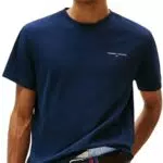 Tommy Jeans Maglietta a Maniche Corte Tjm Slim Linear Chest Tee Uomo