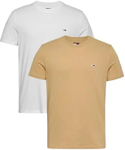 Tommy Jeans Tjm Xslim Jersey Tee Top Uomo - Pacco da 2