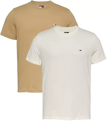Tommy Jeans Tjm Xslim Jersey Tee - T-Shirt Uomo in Cotone Multicolore