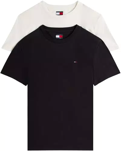 Tommy Jeans T-Shirt Uomo Maniche Corte in Jersey di Cotone