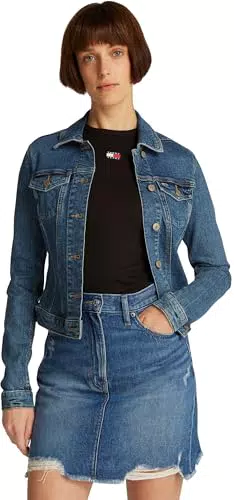 Tommy Jeans Vivianne Skn Jacket - Giacca Trucker Donna in Denim