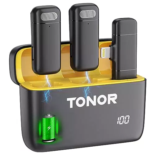 TONOR Microfono Lavalier Wireless TL350 per Youtube, Vlog e Live Streaming