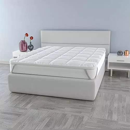 Topper Plus Trapuntato Matrimoniale con Elastici per Lettino
