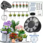 TRJZWA Kit di Irrigazione Automatica Solare per Giardino con Programmi di Irrigazione