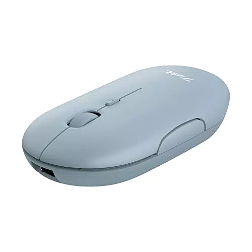Trust Puck Mouse Wireless Ricaricabile Bluetooth e 2.4 GHz Ergonomico per PC e Mac