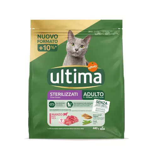 Ultima Cibo per Gatti Sterilizzati con Manzo - Alimento per Gatti Adulti