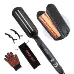 VEVOR Piastra per Capelli Infrarossi con Schermo LCD e 19 Livelli di Temperatura
