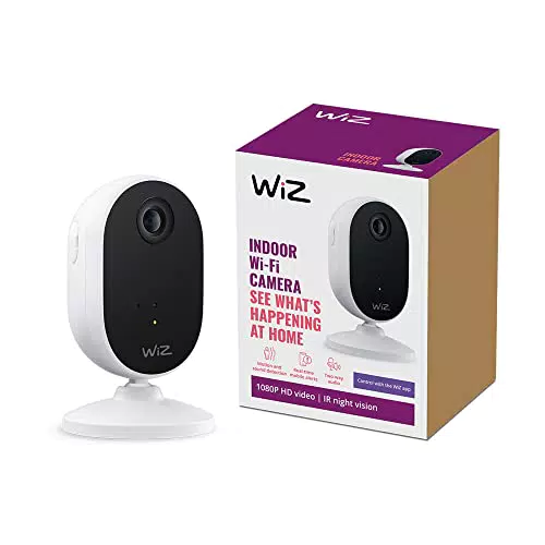 WiZ Telecamera WiFi HD 1080p per Interni con Visione Notturna e Audio Bidirezionale