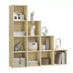 WOLTU Scaffale per Libri in Legno Ingegnerizzato, SK062hei, per Soggiorno e Ufficio