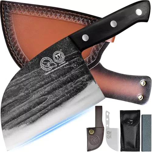 XYJ Coltello da Chef con Vaina per Campeggio e Attività all'Aperto