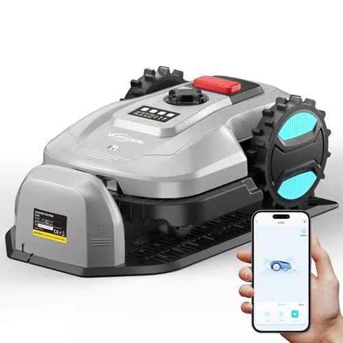 YARDCARE E400 Robot Tagliaerba con App, Sensore Pioggia e Ricarica Automatica