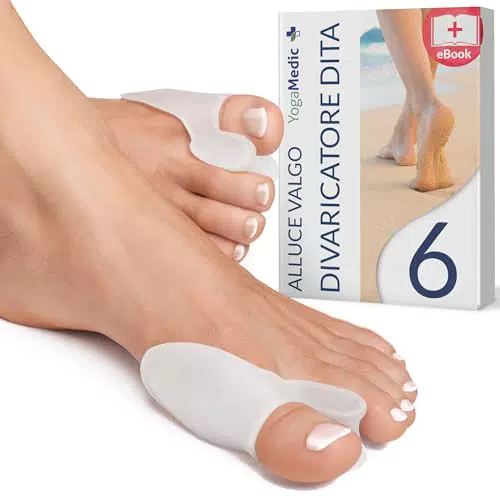 YOGAMEDIC® Divaricatore Alluce Valgo in Silicone - Correttore Separadita Unisex