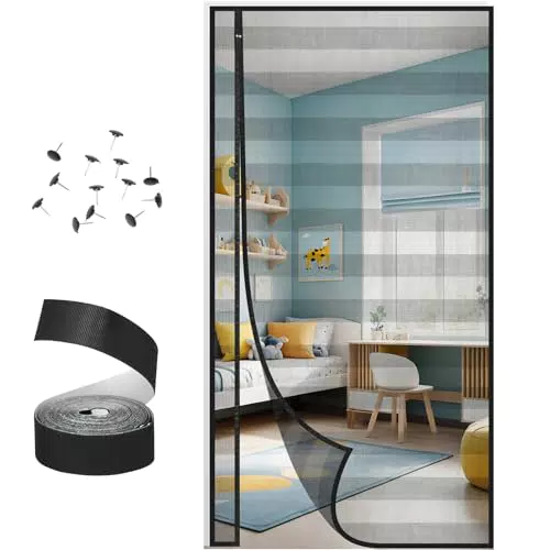 Zanzariera Magnetica per Porta - Apertura Laterale in Fibra di Vetro Resistente