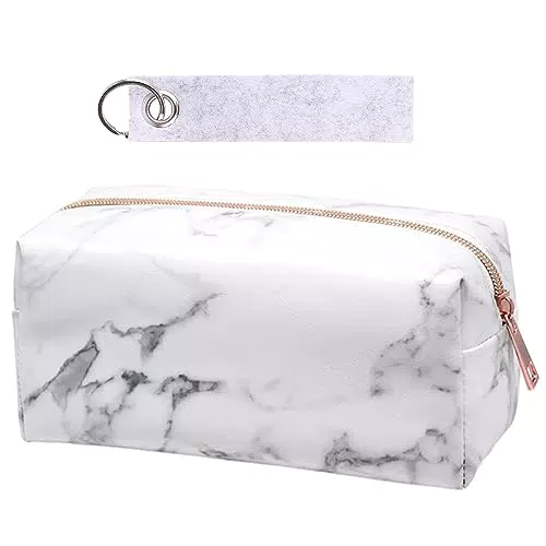 Marmo White Astuccio Impermeabile e Portachiavi Feltro - Cancelleria Chic