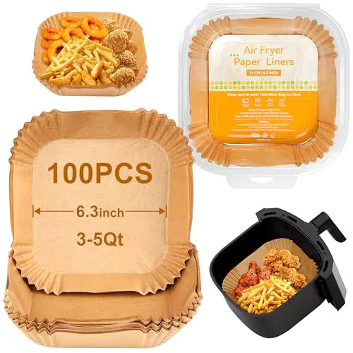 Carta Forno per Friggitrice Ad Aria, Antiolio e Termoresistente, BPA Free
